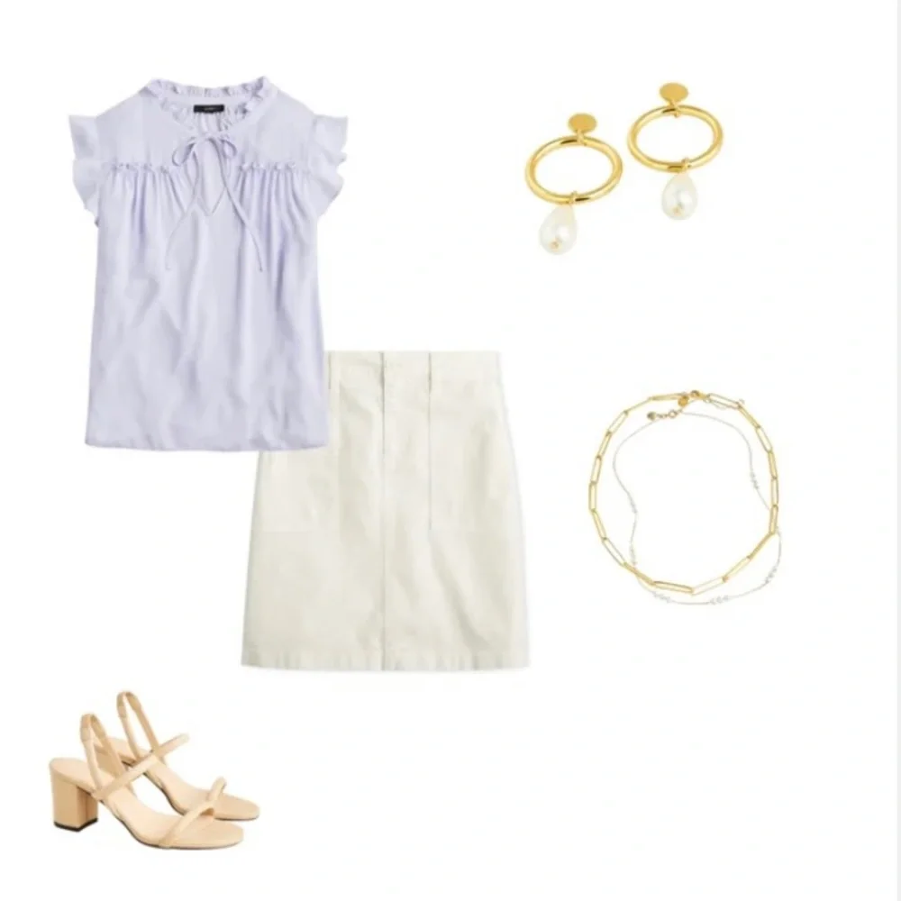 J. Crew Ruffle Tie-Neck Top - Picture 4 of 10